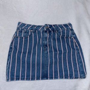 Pacsun Firework Striped Denim Skirt